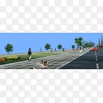 马路背景