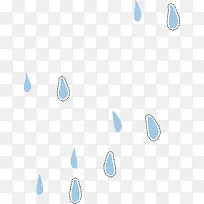 蓝色清新雨滴