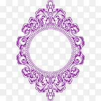 紫色花朵镜子设计婚礼
