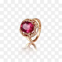 奢侈品紫色宝石戒指素材