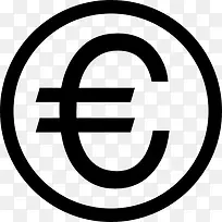 欧元符号圈图标