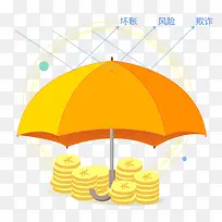 金融雨伞金币保护伞