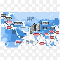 丝绸之路线路图
