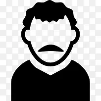 男人的胡子头像图标
