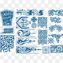 复古中式花边纹理