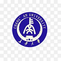 手绘长安大学校徽
