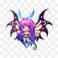 卡通游戏动画角色小魔女