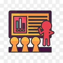 手绘黄色教学图标