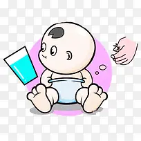 宝宝不想喝水图片素材