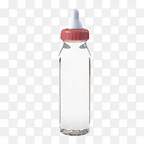 红色透明宝宝奶瓶