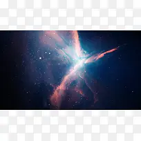 宇宙银河光效红色蓝色光效
