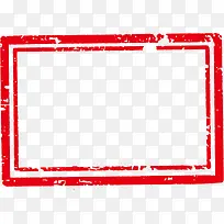 红色长方形印章图标