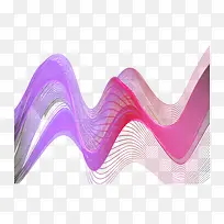 彩色曲线抽象线条矢量免抠图