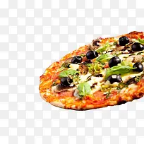 黒榄牛肉香草披萨