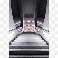 地铁圆形艺术楼梯