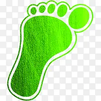 绿色草地脚印鞋子广告