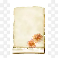 牛皮纸与花朵背景素材