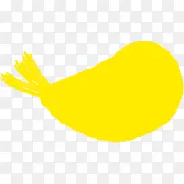 黄色淡雅色彩抽象小鸟