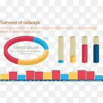 铁路信息图表矢量素材