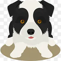 幼犬矢量特写狗头