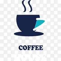 蓝色咖啡店标志