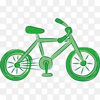 矢量绿色自行车