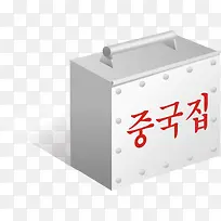 韩国外卖盒子矢量