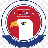 美国雄鹰独立日徽章