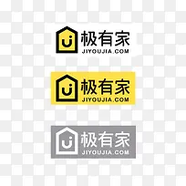 极有家三色loge