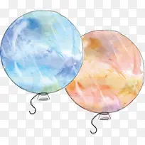 卡通水彩促销气球装饰图案