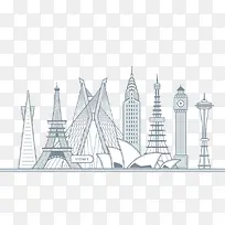 卡通城市建筑