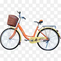 橙色自行车七夕情人节