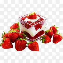 草莓和草莓酸奶