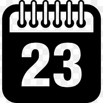 日历页面的23天图标