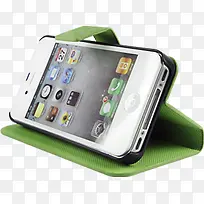 绿色清新苹果手机皮套