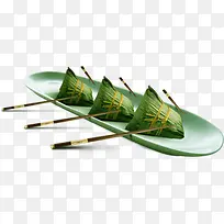 绿色创意龙舟粽子造型筷子酒店