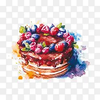 蛋糕 油画