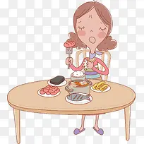 吃饭的准妈妈