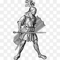 素描铠甲武士