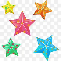 五角星立体五角星漂浮的五角星