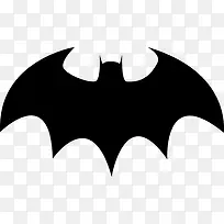 带有锋利的翅膀轮廓的蝙蝠图标