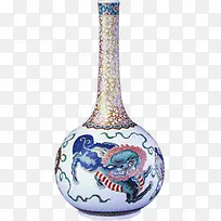 中国风彩色瓷器摆件