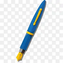 简约蓝色钢笔
