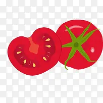 彩绘西红柿矢量图