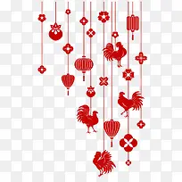 鸡年红色小挂饰
