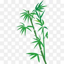 中国风翠绿竹子装饰图案