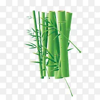 扁平彩绘风格新鲜的竹子
