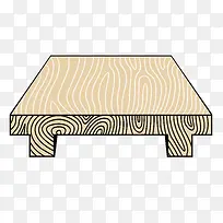 矢量木头纹理桌子