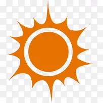 橙色卡通太阳