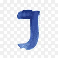 蓝色字母J
